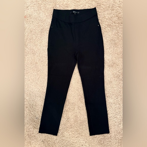 Quince Ultra Stretch Ponte Pull on Pants Black Straight Leg Size Small - Picture 9 of 12